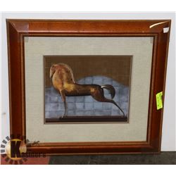 FRAMED HORSE ART 21" X 23"
