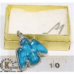 LARGE EAGLE WITH TURQUOISE STONE