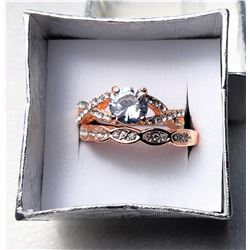 20)  ROSE GOLD 14KT PLATED 2 PCE