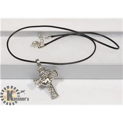 "CROWN OF THORNS" CROSS NECKLACE PENDANT.