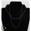 Image 1 : #1-STERLING SILVER NECKLACE 2PCS 18"