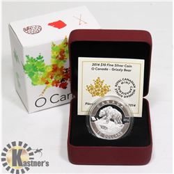 2014 ROYAL CANADIAN MINT GRIZZLY BEAR .999 FINE
