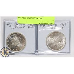 1966 AND 1965 SILVER DOLLAR COIN