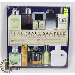 SEALED FRAGRANCE SAMPLE AND CERTIFICATE FOR HIM