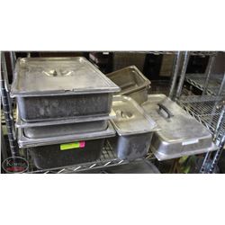 LOT OF ASSORTED STAINLESS STEEL INSERTS