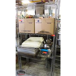 BAILIFF SEIZURE: 4-TIER CHROME WIRE RACK