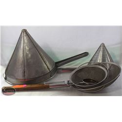BAILIFF SEIZURE: LOT OF 2 CHINA CAP STRAINERS W/