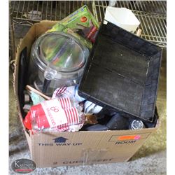 BAILIFF SEIZURE: BOX OF ASSORTED MISC INCL: