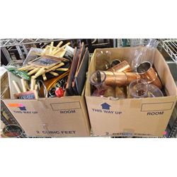 BAILIFF SEIZURE: 2 BOXES OF ASSORTED DECOR &