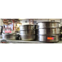 BAILIFF SEIZURE: LOT OF CHAFING DISH PARTS INCL: