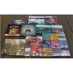 BAILIFF SEIZURE: LOT OF 11 ASSORTED CANVAS PRINTS
