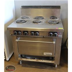 6-BURNER GARLAND ELECTRIC RANGE W/ RANGE