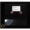 #53-RED RUBY STUD EARRINGS