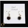 #58-RED GARNET DANGLING EARRINGS