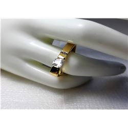 15) LAB CREATED WHITE TOPAZ 2 TONE