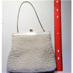 8)  VINTAGE HAND MADE PEARL & CRYSTAL