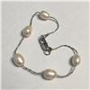 SILVER FRESHWATER PEARL BRACELET