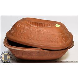 VINTAGE CLAY DISH WITH LID
