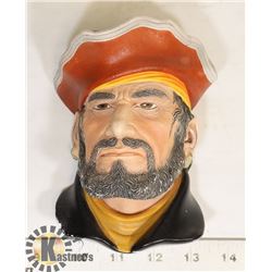 VINTAGE "CAPTAIN MORGAN" CHALKWARE HEAD