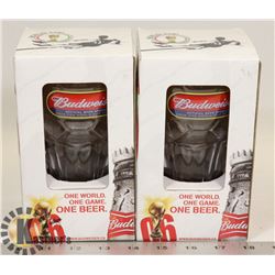 2 FIFA WORLD CUP 06 BUDWEISER BEER MUGS