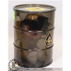 (OILPATCH KIDS) DOLL IN OIL BARREL