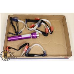 LOT OF 6 EDDIE BAUER LED ARMBAND LIGHTS AND