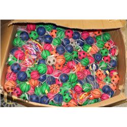 BOX OF ASSORTED TOY BALLS