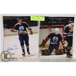 LOT OF 2 EDMONTON OILERS AL HAMILTON SIGNED 8X10
