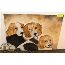 LARGE BEAGLE PAINTING