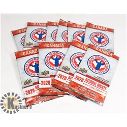 LOT OF 10  NEW 2020 UPPER DECK NATIONAL HOCKEY