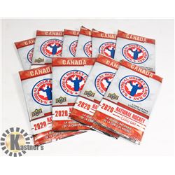 LOT OF 10  NEW 2020 UPPER DECK NATIONAL HOCKEY