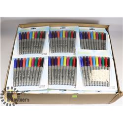 BOX OF ASSORTED COLOR PERMANENT MARKERS