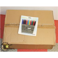 BOX OF ASSORTED COLOR PERMANENT MARKERS