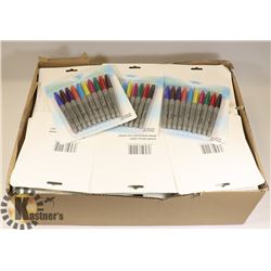 BOX OF ASSORTED COLOR PERMANENT MARKERS