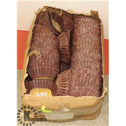 BOX OF DECORATIVE WOODEN BOWLS