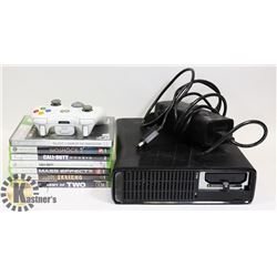 XBOX 360 INCL. CONTROLLER, POWER SUPPLY AND 7