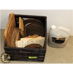 DAIRY BOX WITH CUTOFF DISCS, SAW BLADES &