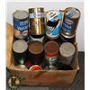 Image 1 : BOX 24 OLD OIL CANS IN UFA BOX