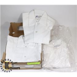 4 NEW PHARMACIST COATS RX ASSORTED SIZES