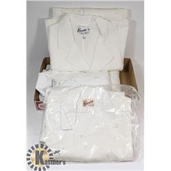 4 NEW PHARMACIST COATS RX ASSORTED SIZES