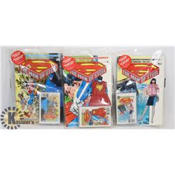 LOT OF 3 VINTAGE SUPERMAN COMICS W/ READ ALONG