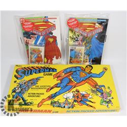 1974 SUPERMAN GAME W/ 2 AUDIO CASSETTES & COMICS