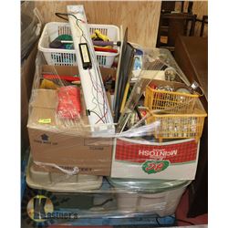 PALLET OF PAINTING SUPPLIES, TOOLS, HANDY MAN