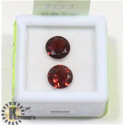 #44-RED GARNET MATCHING PAIR 4 CT