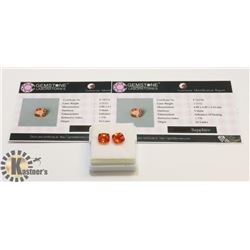 #61-ORANG  SAPPHIRE MATCHING PAIR GEMSTONE 2.30CT