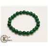 Image 1 : #4-MALACHITE BEAD BRACELET 7.5"/8MM