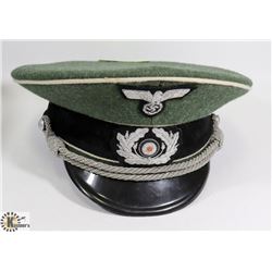 GERMAN WWII VISOR HAT FIELD GRAY.