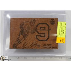 ORIGINAL GLENN ANDERSON WOOD POST CARD SOUVENIR