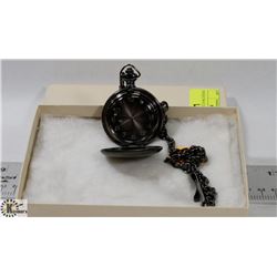POCKET WATCH WITH 13" CHAIN.