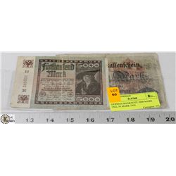 GERMAN BANKNOTE 5000 MARK 1922, 50 MARK 1914